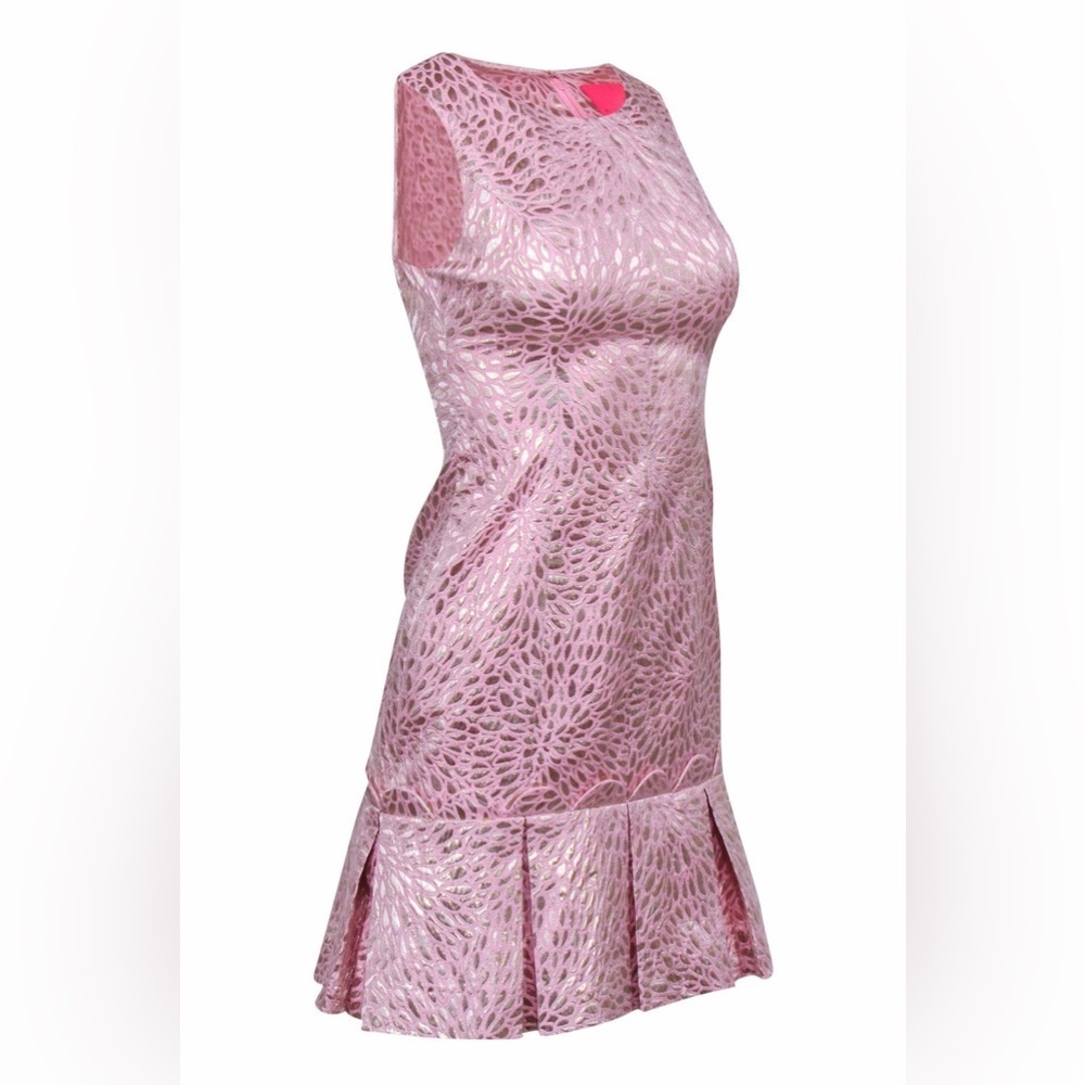 Lilly Pulitzer Pink and Silver Textured Dress - Picture 3 of 11